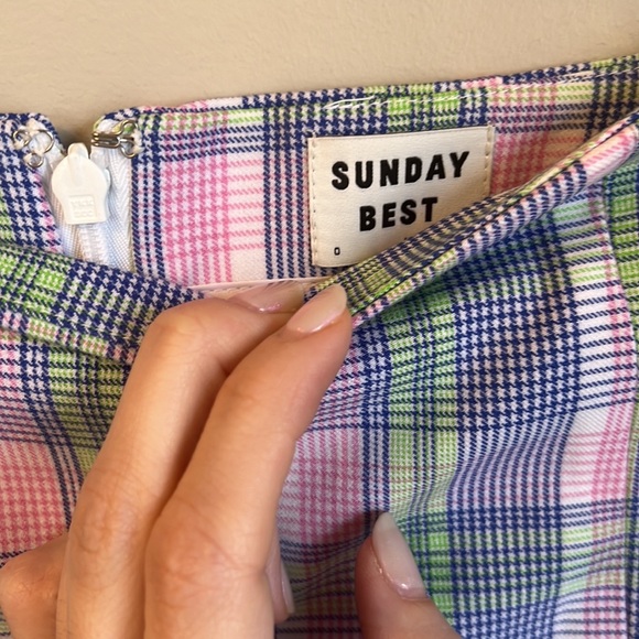 Sunday Best Tatiana Skirt in Iris Blue/Orchid Pink Plaid - Picture 10 of 10